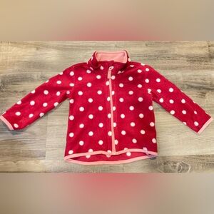 Red Polka Dot Fleece Jacket